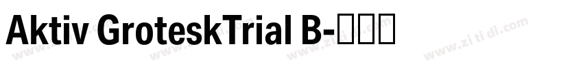 Aktiv GroteskTrial B字体转换
